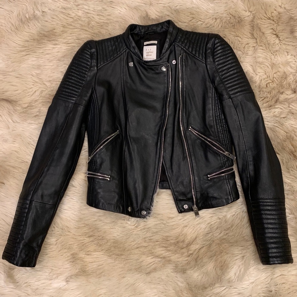 Zara faux leather jacket